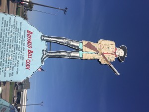 Giant Buffalo Bill sign at Fort Cody Trading Post