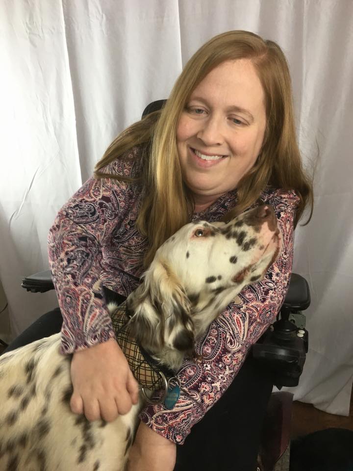Karin with Winston the English Setter