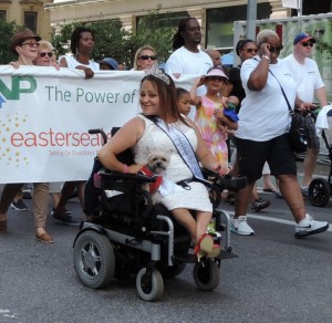 Ms. Wheelchair New York in the parade.