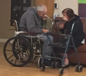 Forced to live in separate nursing homes, Wolfram and Anita Gottschalk say a tearful goodbye.