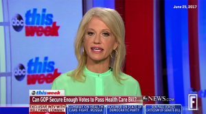 Kellyanne Conway making remarks about Medicaid on ABC This Week.