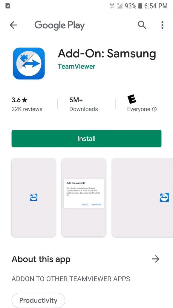 Samsung add-on for TeamViewer.